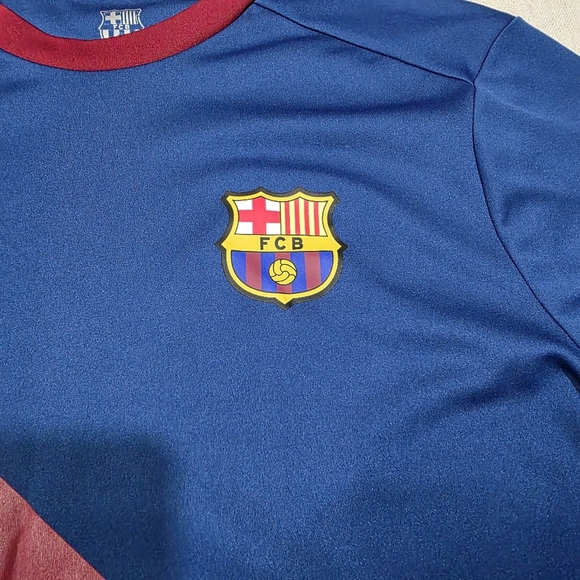 Barcelona FC Soccer Futbil Jersey Shirt Size Medium Home Away Euro FIFA Blue - Picture 3 of 6